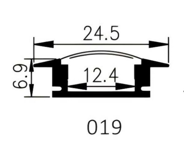 3M LED RECESSED MOUNTED ALUMINIUM CHANNEL