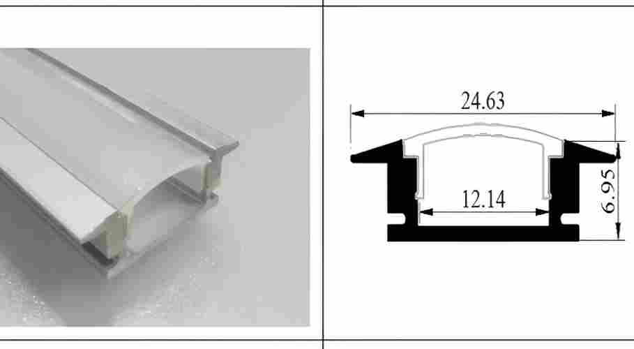 3M LED RECESSED MOUNTED ALUMINIUM CHANNEL