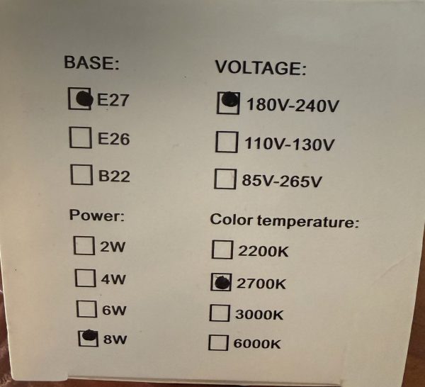 LED 8W Vintage Filament Light Bulb