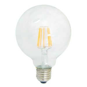 LED G125 8W E27 WARM WHITE CLEAR